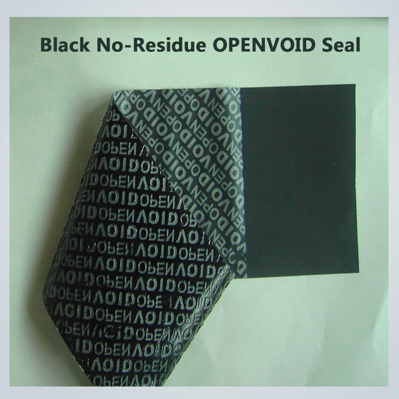 Black No-Residue VOID Sticker