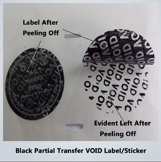 Black Anti-Theft VOID Label