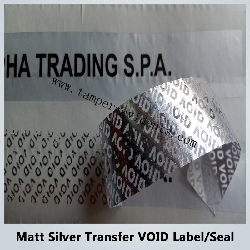 Matt Silver Transfer VOID Label